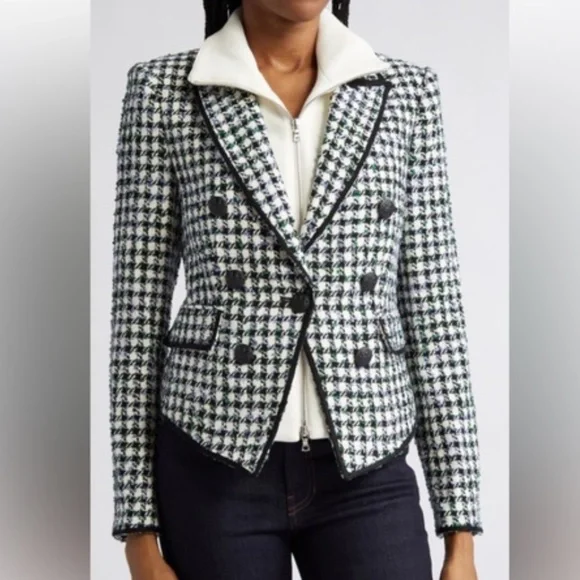 VERONICA BEARD Gorgeous Tweed Dickey Jacket Blazer Sz 6 $698 NEW!! - Picture 2 of 10